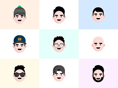 Avatars avatar character characters drawing flat illustration sketch