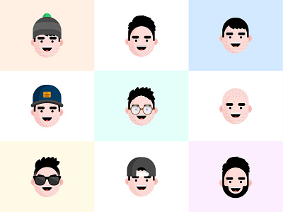 Avatars avatar character characters drawing flat illustration sketch