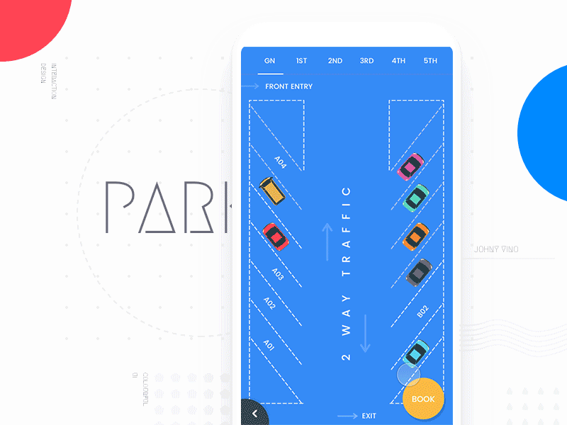 My car parking app car design flat ios iphone johnyvino minimal park ui ux