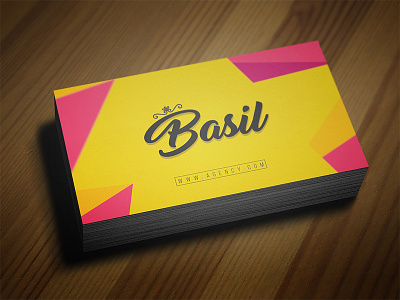 Abstract Business Card abstract business card card cmyk envato flat queen shattered smart vege yellow
