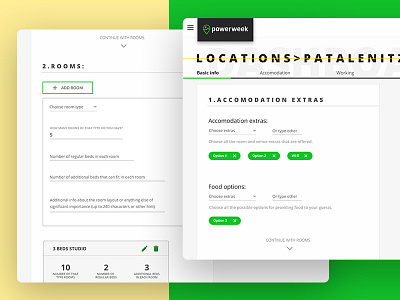 Powerweek User panel airbnb control design graphic panel ui user ux web wireframe