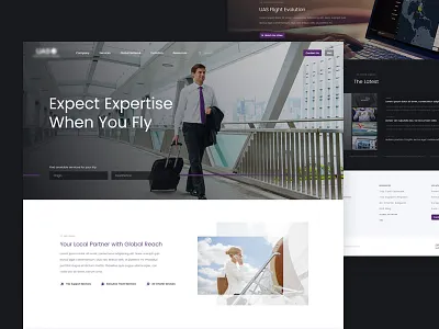 Aviation Services Web Design aviation homepage innerpages layout pepperweb uiux webdesign webpage website