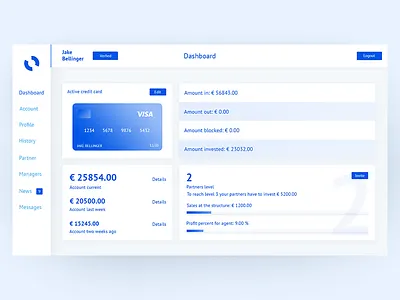 Investment Finance Dashboard admin backend card clean dashboard finance investment management minimalistic task ui ux
