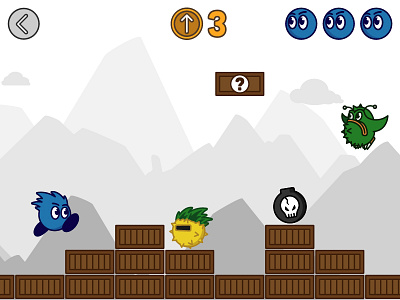In-Game Screen app arcade bomb character develop entertainment game icon ipad iphone jump run