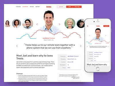 Tresta Website - Customers clouds icons illustration line mobile monoline phone responsive ui website
