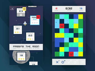 Exos game concept game ios levels match 3 space