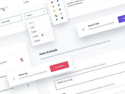 Elements clean flat form light modal table ui ux web website