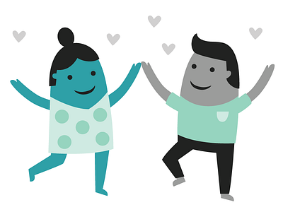 Happy Family animation couple dance happy