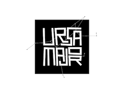 Ursa Major astronomy constellation minimalist space typography ursa major