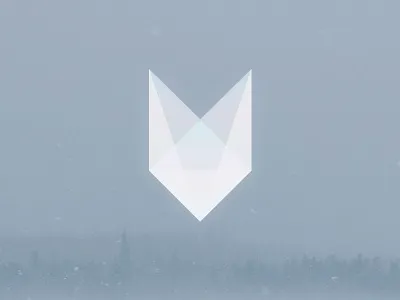 Arctic Fox Logo Treatment arctic crystal faceted fox geometric ice iridescent logo