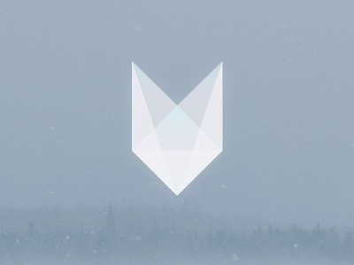 Arctic Fox Logo Treatment arctic crystal faceted fox geometric ice iridescent logo