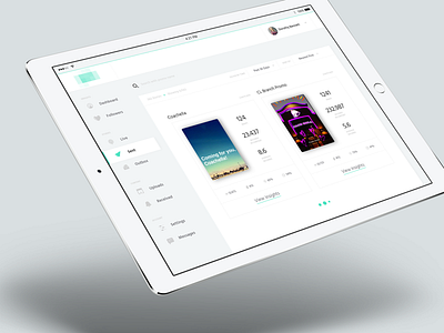 Management Dashboard advertisement app clean dashboard experience design ios ipad management mobile application mobile design ui ux