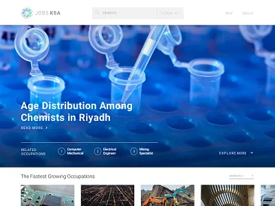 Jobs KSA - Home data data viz design editorial homepage product design