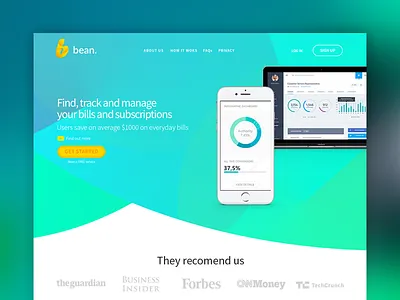 Homepage Design - Hero Section curves degrade hero image homepage