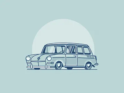 Squareback Small automobile car vehicle volkswagen vw wagon