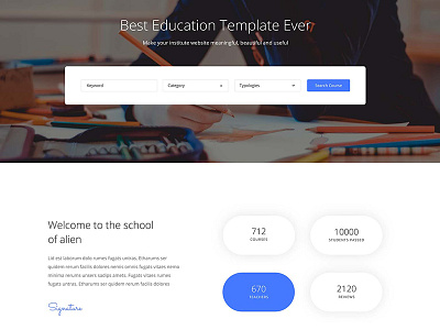 Alien Education college design education html modern multipurpose restaurant school template unique university web design