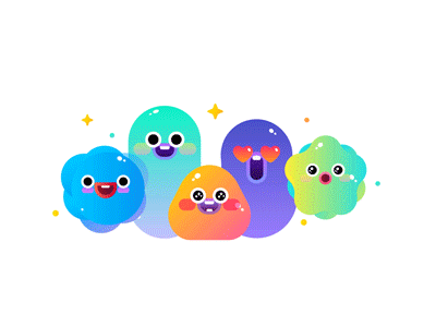 Luma Blobs character animation design gradient motion