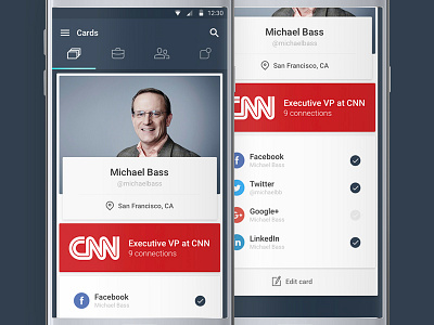 Cimply - personal business card account business card connections edit network profile share social user