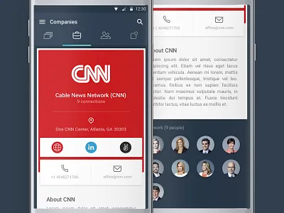 Cimply - company info about account bio business card company info network people profile
