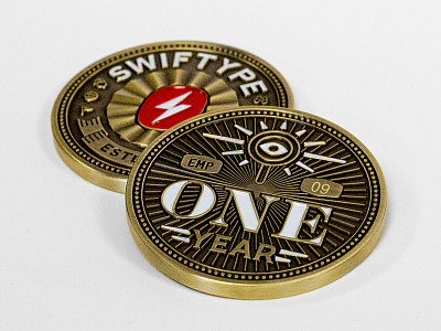 One Year Challenge Coin achievement anniversary challenge coin gift