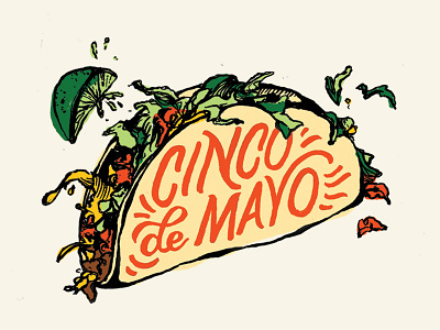 Cinco de Mayo cinco de mayo flyer illustration invitation poster tacos