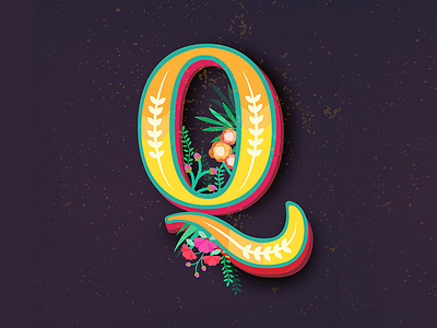 Dropcap Q 36daysoftype architecture brand design dropcap light logo type typography
