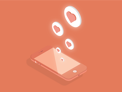 Gotta get those likes!! 3d icon heart icon icon icons isometric isometric heart isometric icon isometric phone isometric shapes likes hearts phone icon