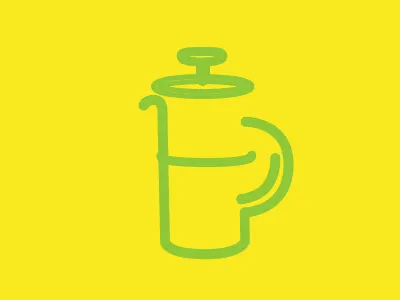 Le French Press coffee color icon prompt006