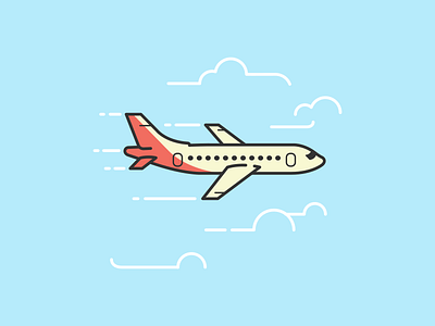 Article illustration icon illustration plane