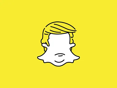 Article illustration icon illustration snapchat trump