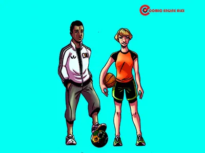 Alan And Sam/Soccer and Basketball basketball brand character design drawing basketball illustration photoshop soccer sport vector