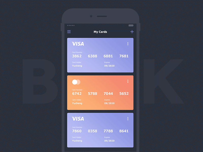 Payment management App animation