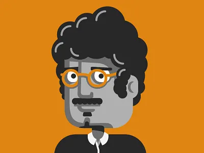 Oh hi there character colour face hair illustration orange vector