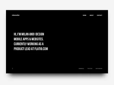 1st May Reboot completed! black concept hero homepage landing minimal personal portfolio ui web