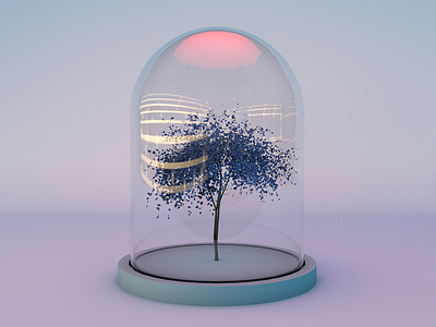 In possession. 3d 3dart art art direction artist c4d cinema4d creative glass graphic design purple tree