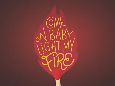 Light my fire hand lettering handlettering song lyrics thedoors