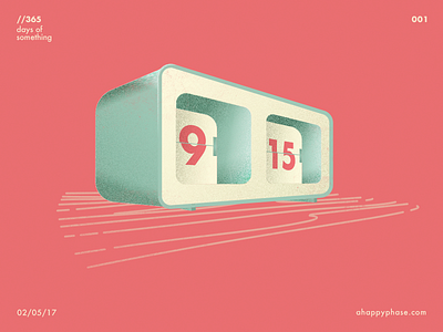 Day001: Auto flip clock 001 365daychallenge 365daysofsomething clock desk clock illustration retro textures watch wood