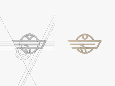 Sidecar Symbol Construction abstract branding design gold grid icon logo minimal sidecar simple symbol vector