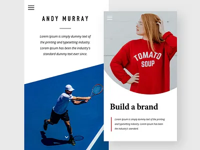 Personal portfolios (mobile) app ios mobile ui