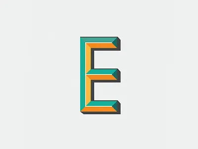 Typographic Alphabetic alphabet art design dimension e flat illustration southafrica texture typography