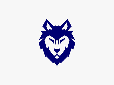 Wolf Head animal blue graphic design head mark symbol wolf