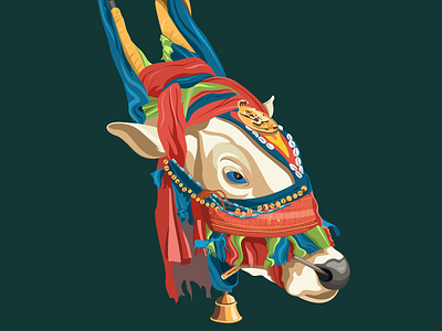 Kole Basava (Decoarated Bull) WIP bull cow decorated animal hinduism holy india kole basava