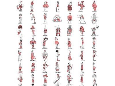 Joe Fish character design digital illustration inks