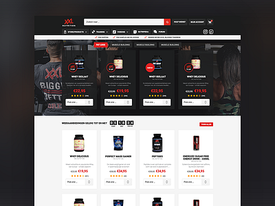 XXL Nutrition bodybuilding clean fitness protein red. strong supplements weights