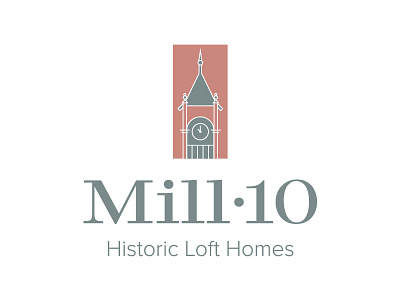 Mill10 - Clock Tower apartment clock clock tower historic icon illustration loft logo real estate