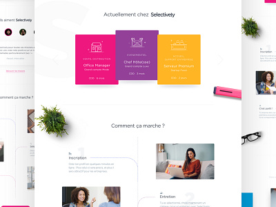 Selectively landing branding home landing layout page typography ui ux website