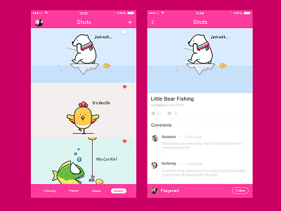 Dribbble App app dribbble