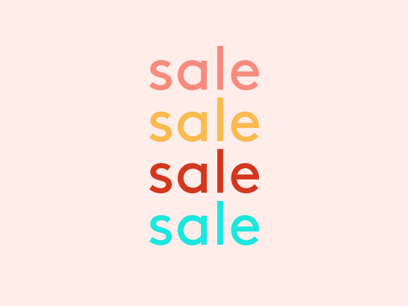 sale sale sale sale animation retail type typography