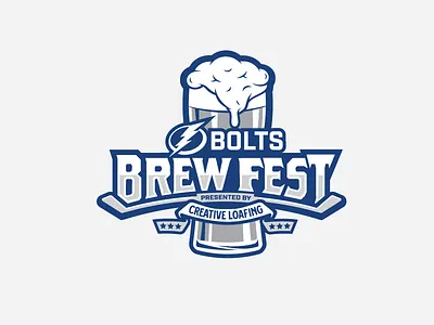 Bolts Brewfest b beer bolts brand identity branding calligraphy design hockey icon identity illustration lettering lightning logo logo design sports tampa type typography vintage