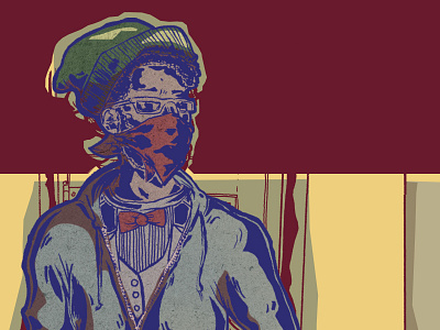 Solomon EP cover design halloween illustration memphis music sound design